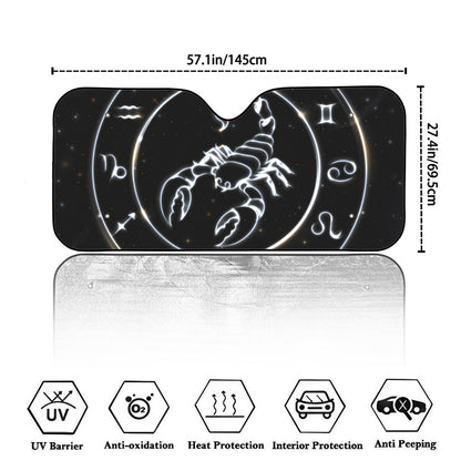 Astrology Scorpio Sign Print Car Windshield Sun Shade