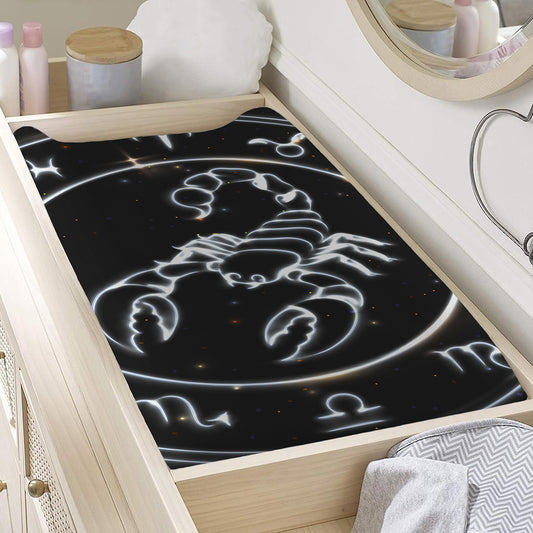Astrology Scorpio Sign Print Changing Pad Cover