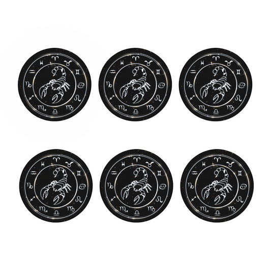 Astrology Scorpio Sign Print Coaster Set