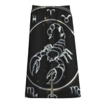 Astrology Scorpio Sign Print Cotton Front Slit Maxi Skirt