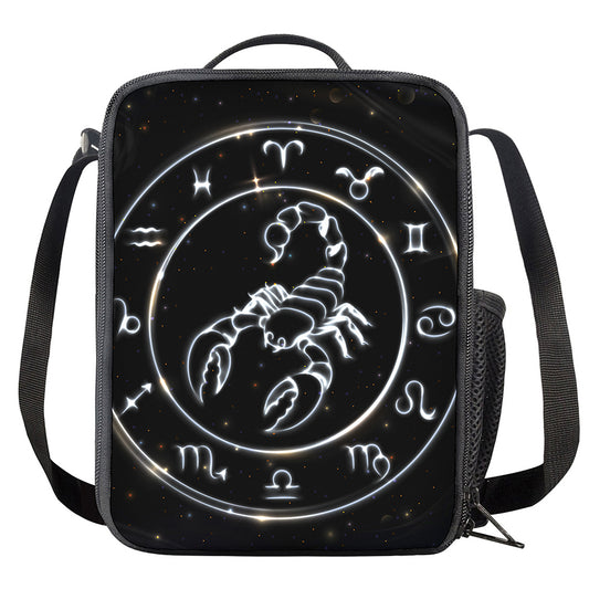 Astrology Scorpio Sign Print Crossbody Lunch Bag