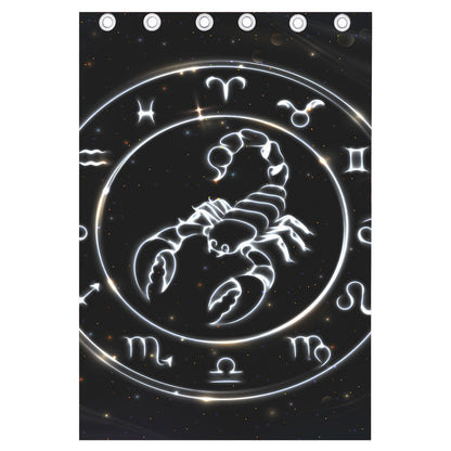 Astrology Scorpio Sign Print Curtain