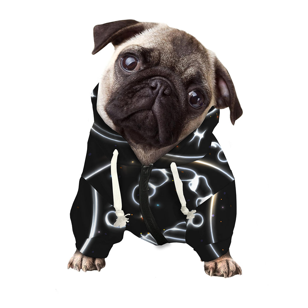 Astrology Scorpio Sign Print Dog Zip Up Hoodie