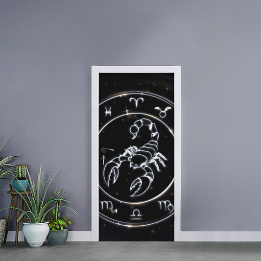 Astrology Scorpio Sign Print Door Sticker