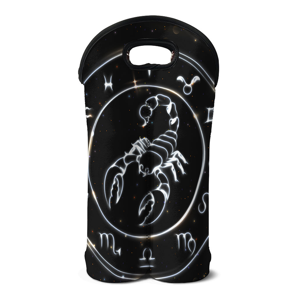 Astrology Scorpio Sign Print Double Neoprene Wine Tote