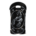 Astrology Scorpio Sign Print Double Neoprene Wine Tote