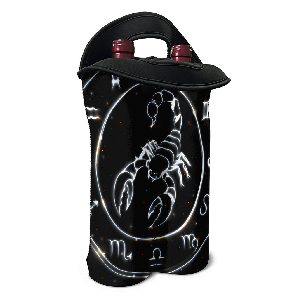 Astrology Scorpio Sign Print Double Neoprene Wine Tote