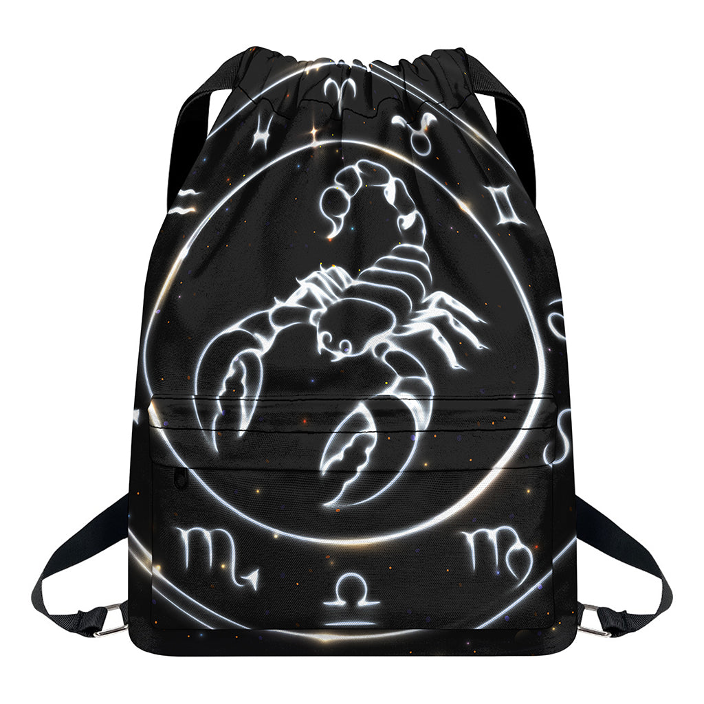 Astrology Scorpio Sign Print Drawstring Backpack