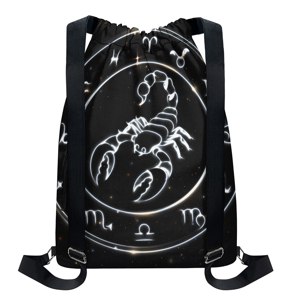 Astrology Scorpio Sign Print Drawstring Backpack