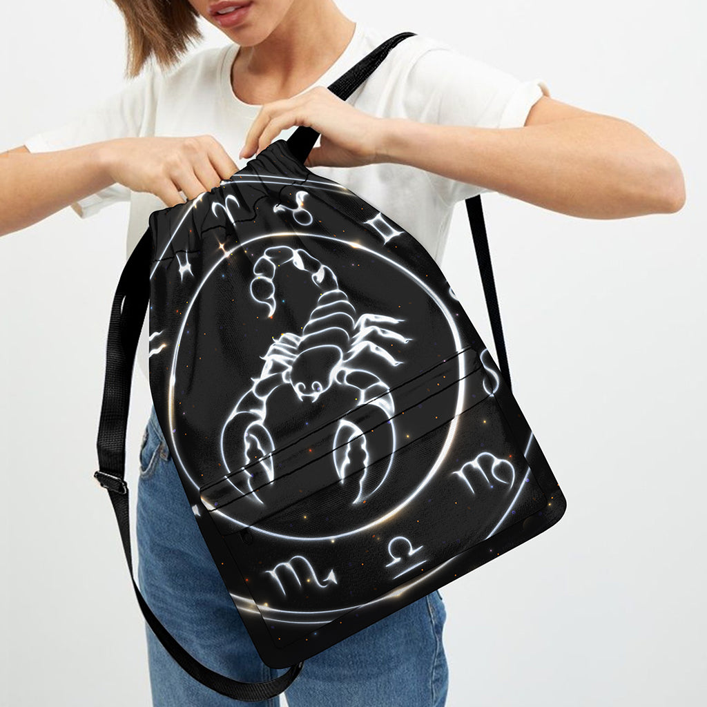 Astrology Scorpio Sign Print Drawstring Backpack