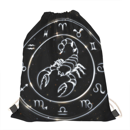 Astrology Scorpio Sign Print Drawstring Bag
