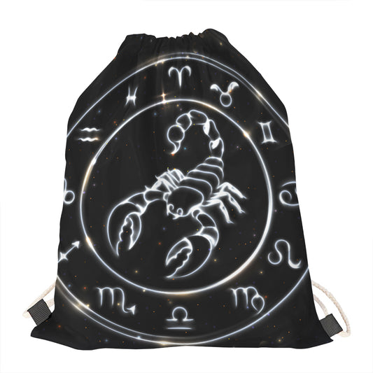 Astrology Scorpio Sign Print Drawstring Bag