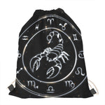 Astrology Scorpio Sign Print Drawstring Bag
