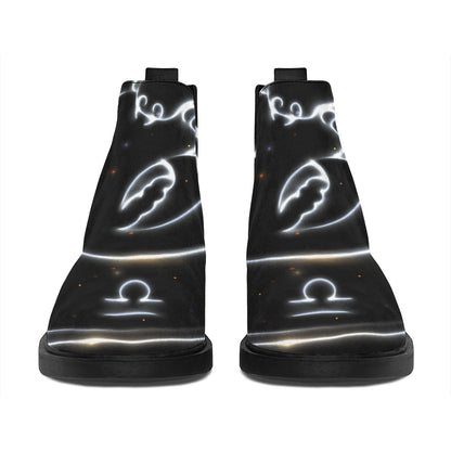 Astrology Scorpio Sign Print Flat Ankle Boots