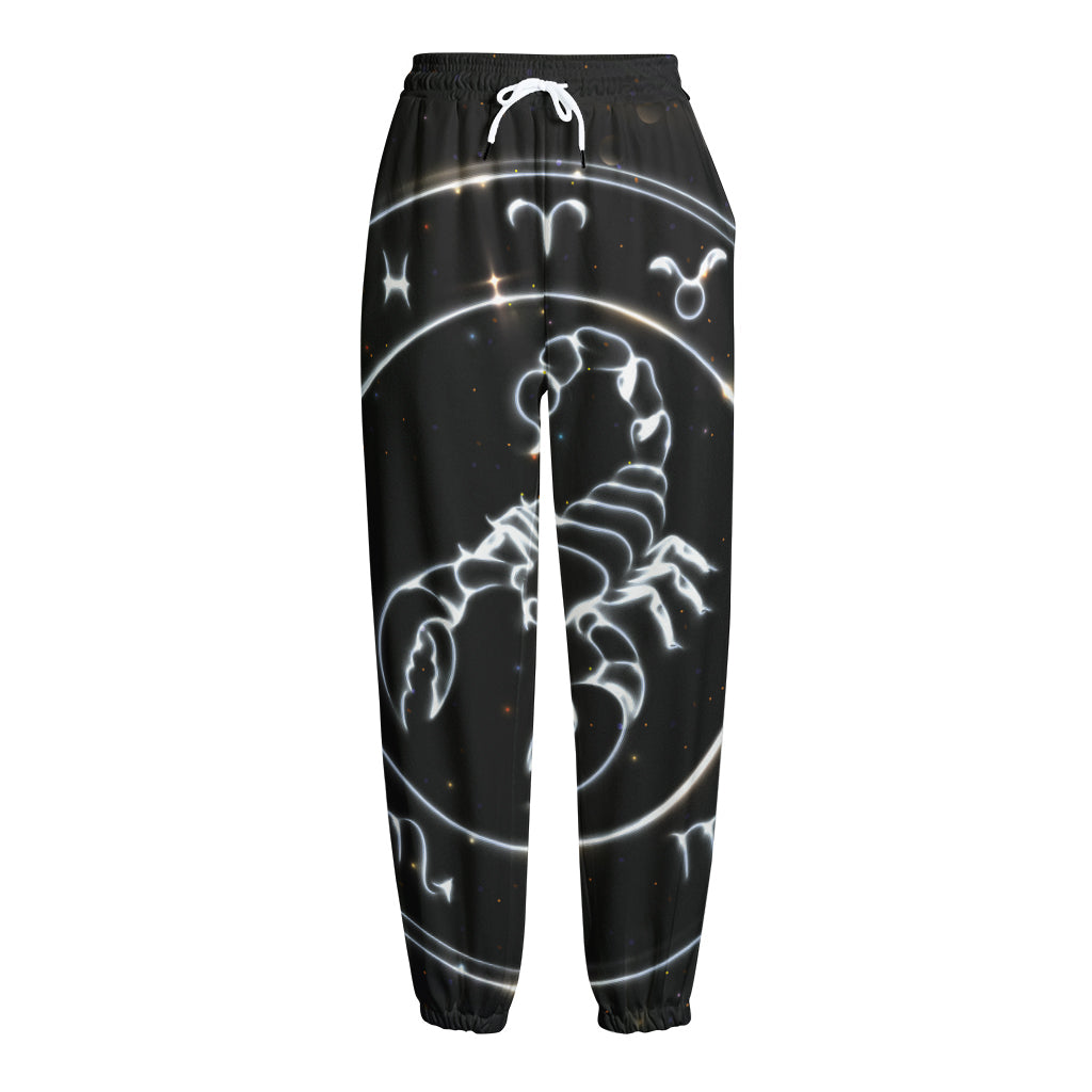 Astrology Scorpio Sign Print Fleece Lined Knit Pants