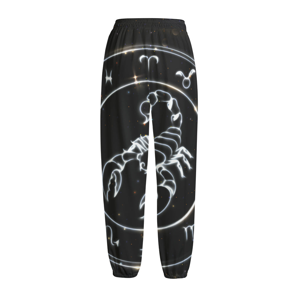 Astrology Scorpio Sign Print Fleece Lined Knit Pants