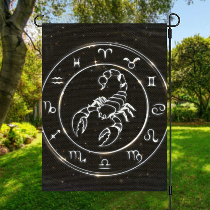 Astrology Scorpio Sign Print Garden Flag