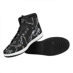 Astrology Scorpio Sign Print High Top Leather Sneakers