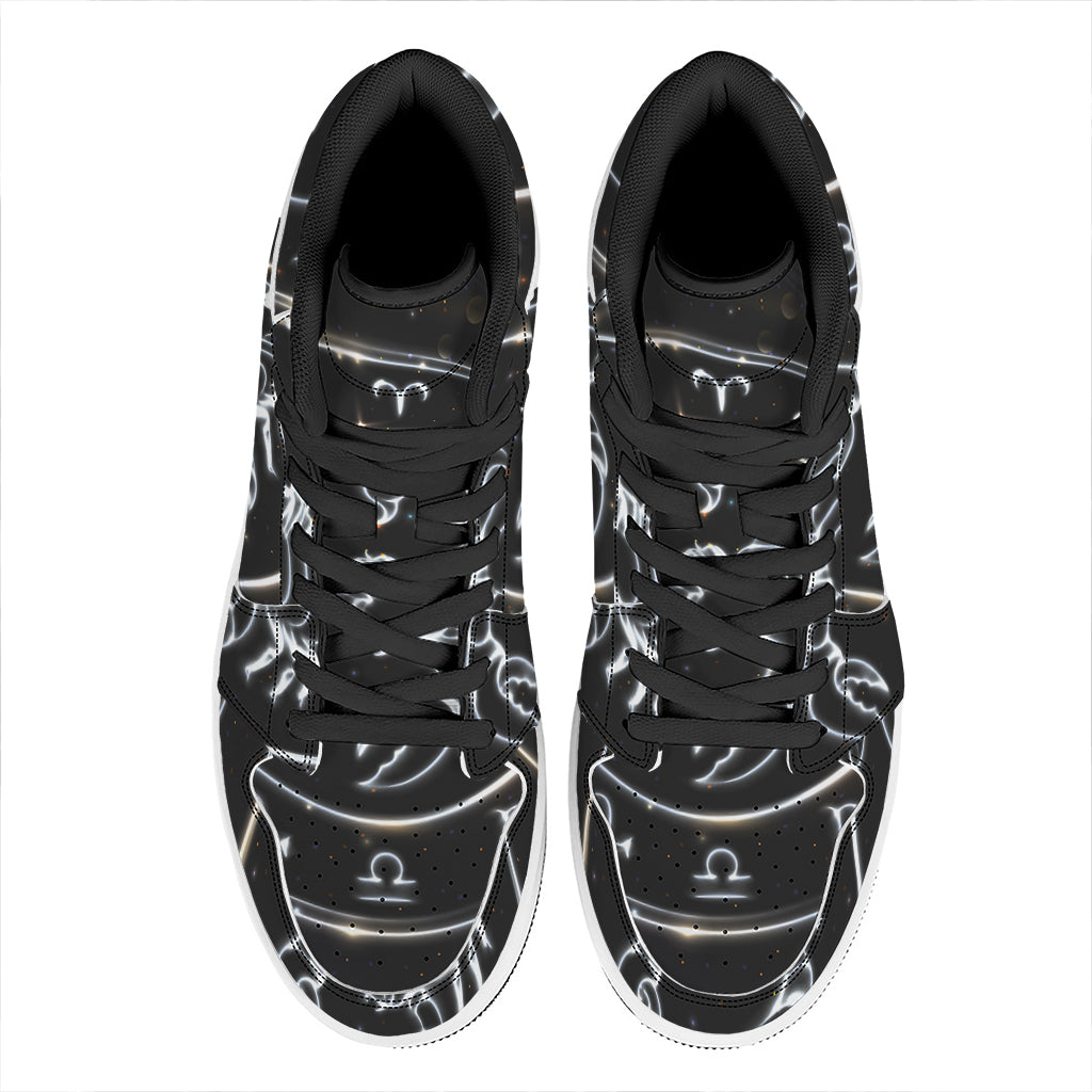 Astrology Scorpio Sign Print High Top Leather Sneakers