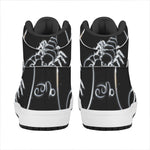 Astrology Scorpio Sign Print High Top Leather Sneakers