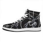 Astrology Scorpio Sign Print High Top Leather Sneakers