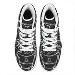 Astrology Scorpio Sign Print High Top Leather Sneakers