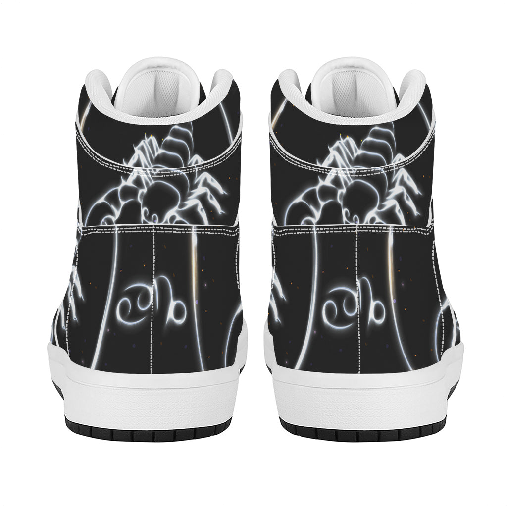 Astrology Scorpio Sign Print High Top Leather Sneakers