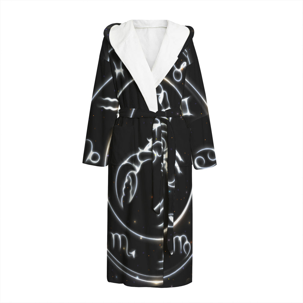 Astrology Scorpio Sign Print Hooded Bathrobe