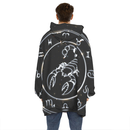 Astrology Scorpio Sign Print Hoodie Blanket
