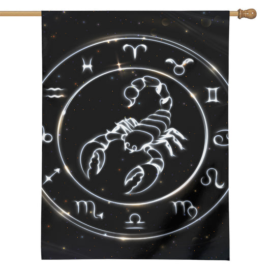 Astrology Scorpio Sign Print House Flag