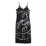 Astrology Scorpio Sign Print Jersey Midi Cami Dress
