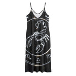 Astrology Scorpio Sign Print Jersey Midi Cami Dress