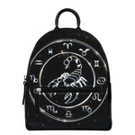 Astrology Scorpio Sign Print Leather Backpack