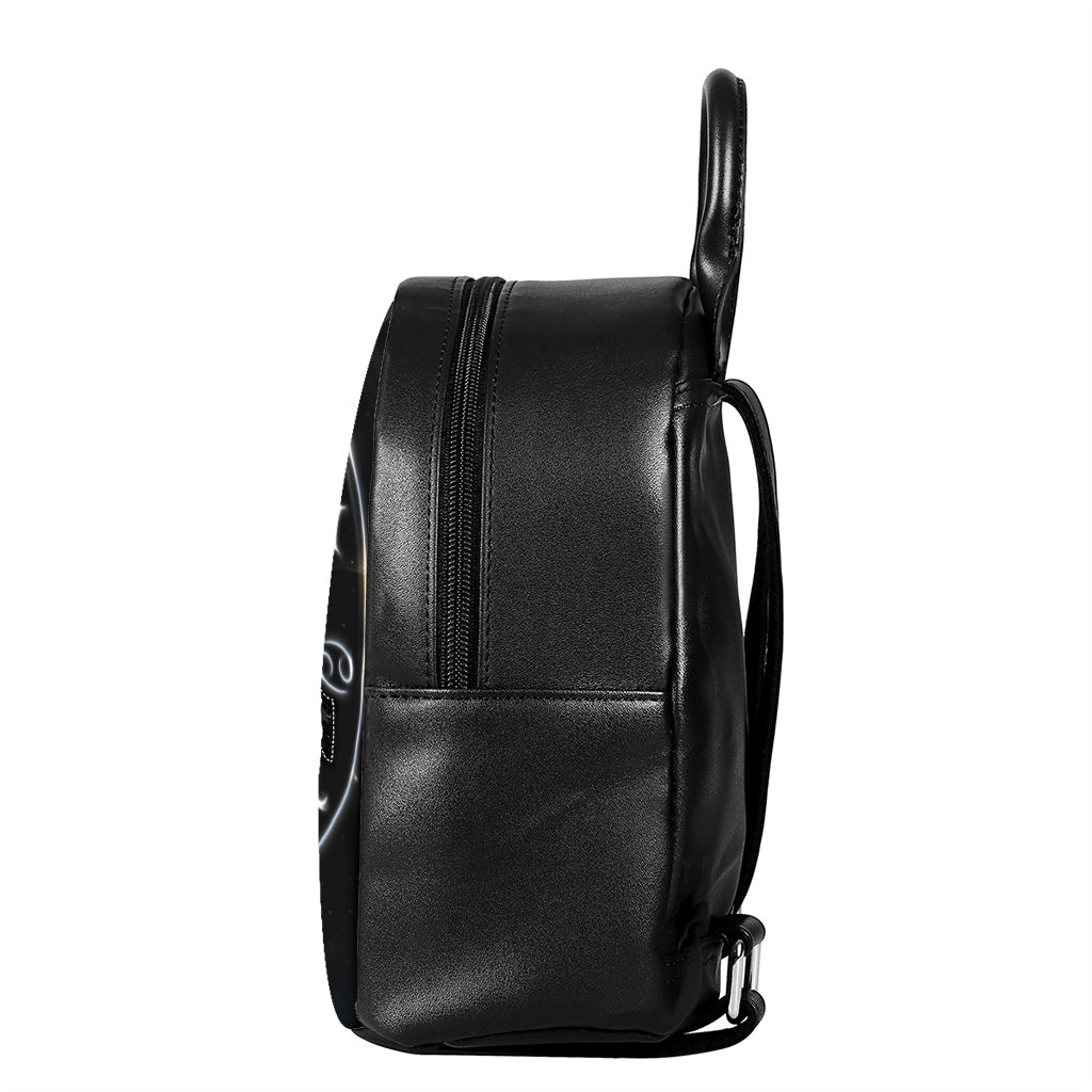 Astrology Scorpio Sign Print Leather Backpack
