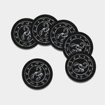 Astrology Scorpio Sign Print Leather Coaster Set