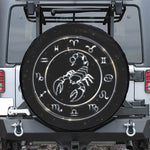 Astrology Scorpio Sign Print Leather Spare Tire Cover