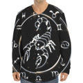 Astrology Scorpio Sign Print Long Sleeve Baseball Jersey