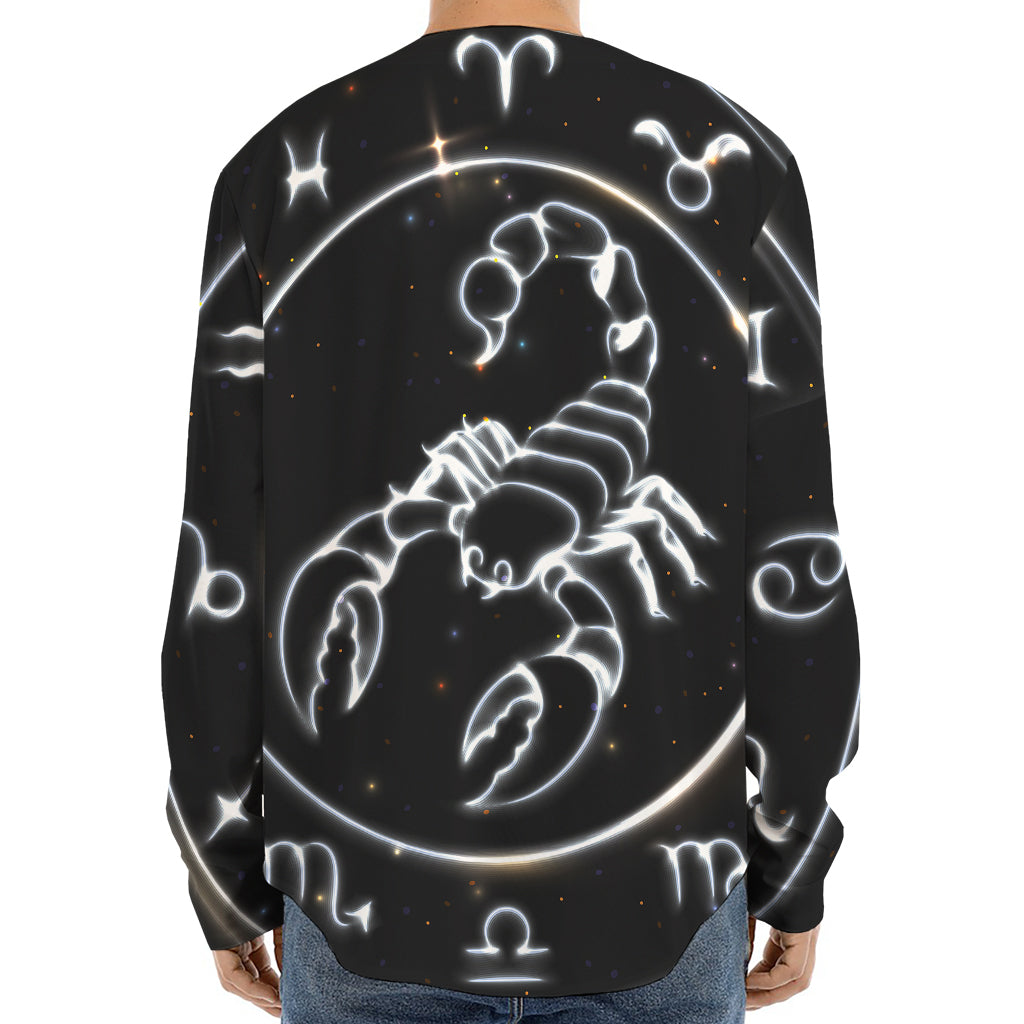 Astrology Scorpio Sign Print Long Sleeve Baseball Jersey
