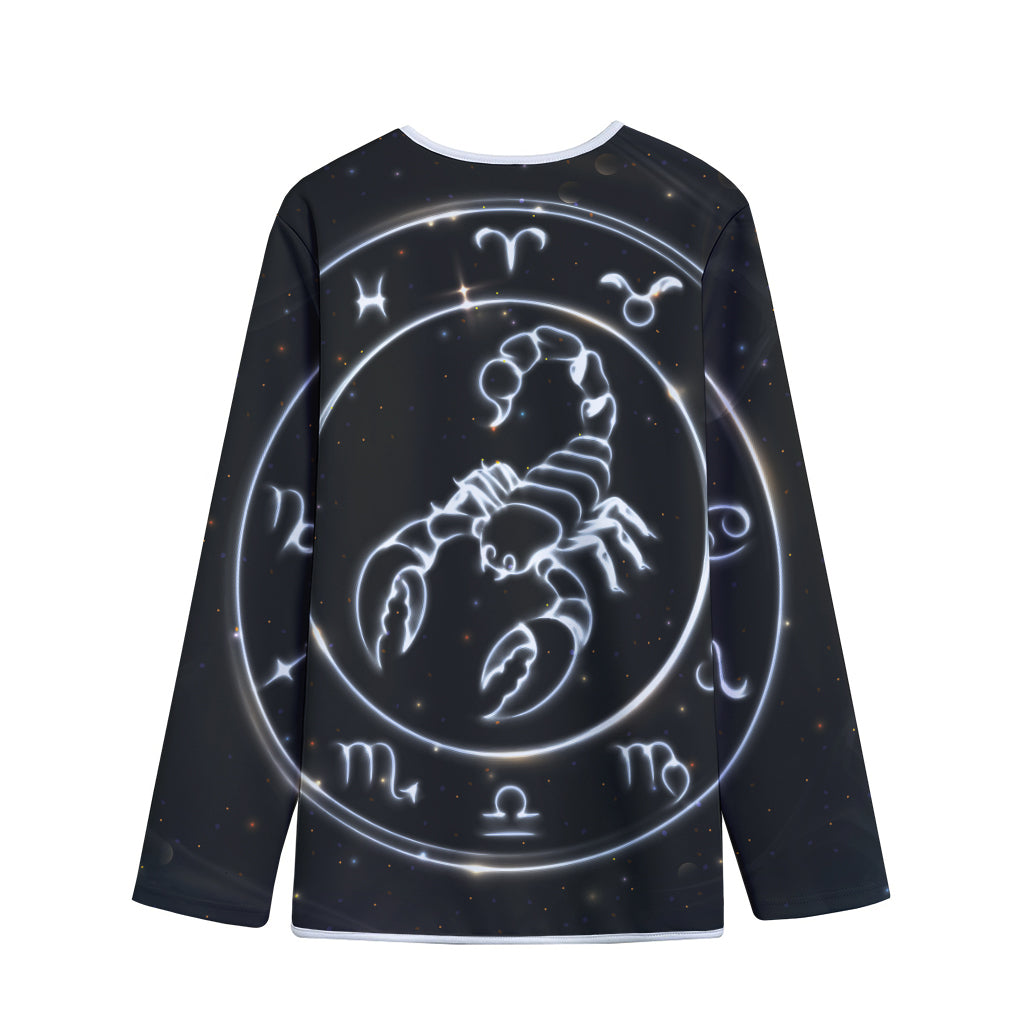 Astrology Scorpio Sign Print Long Sleeve Short Coat