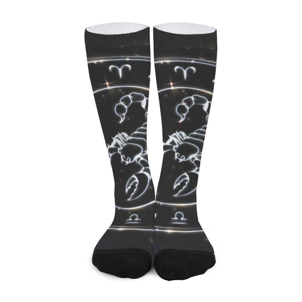 Astrology Scorpio Sign Print Long Socks