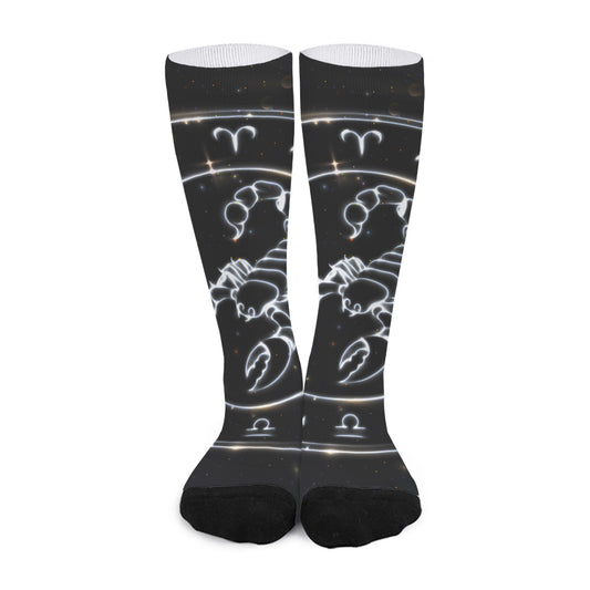 Astrology Scorpio Sign Print Long Socks
