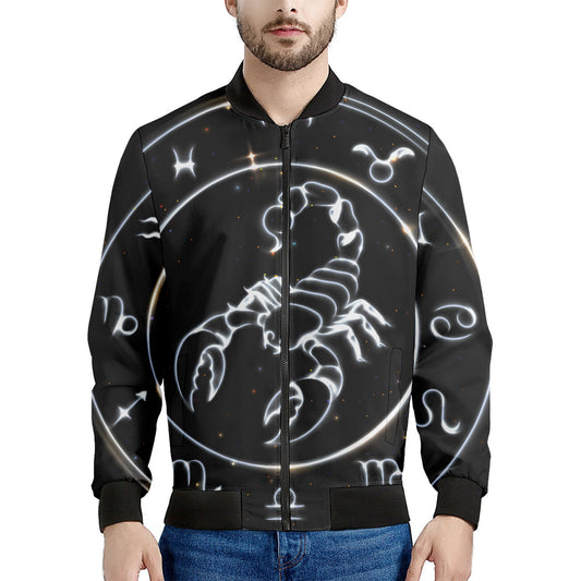 Astrology Scorpio Sign Print Men's Bomber Jacket