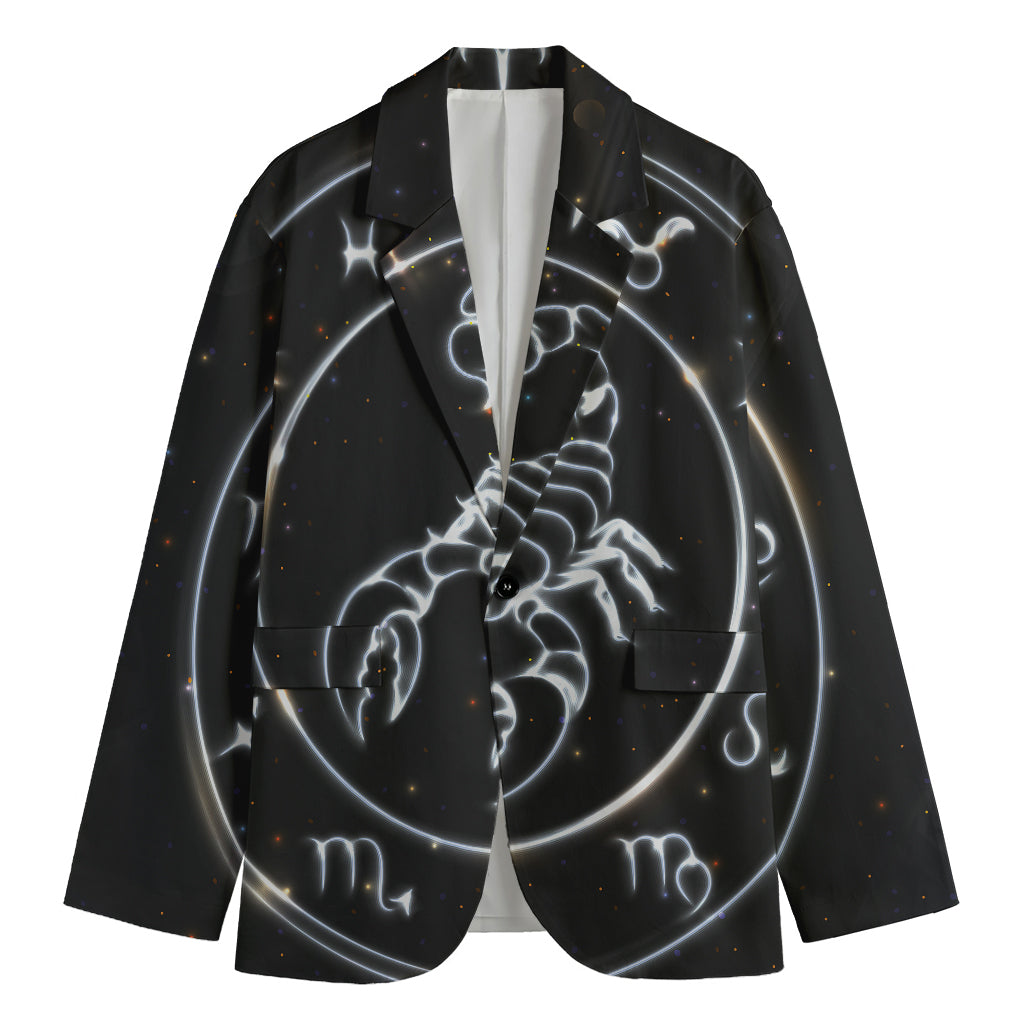 Astrology Scorpio Sign Print Men's Cotton Blazer