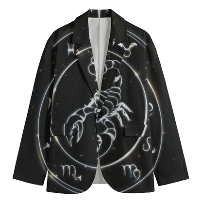 Astrology Scorpio Sign Print Men's Cotton Blazer
