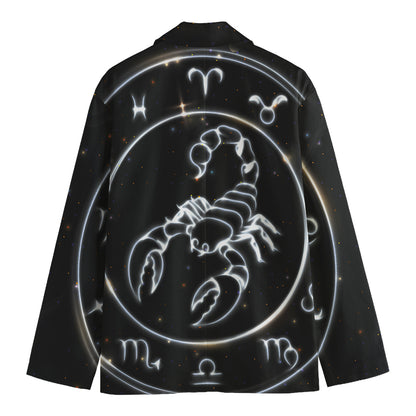 Astrology Scorpio Sign Print Men's Cotton Blazer