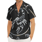 Astrology Scorpio Sign Print Men's Deep V-Neck Shirt