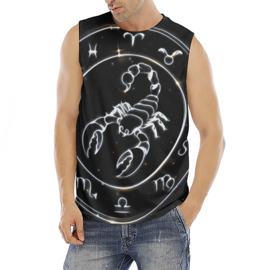 Astrology Scorpio Sign Print Men's Fitness Tank Top