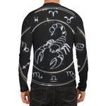 Astrology Scorpio Sign Print Men's Long Sleeve Rash Guard