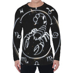 Astrology Scorpio Sign Print Men's Long Sleeve T-Shirt