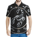Astrology Scorpio Sign Print Men's Polo Shirt